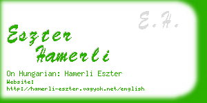 eszter hamerli business card